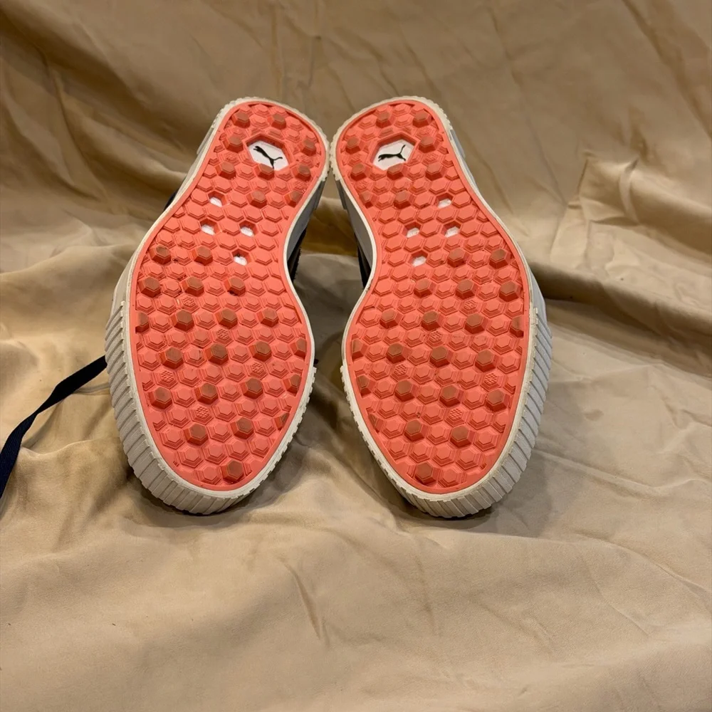 Puma‎ Women's Cali G Navy Spikeless Golf Leather and Suede Shoes Size 8 1/2